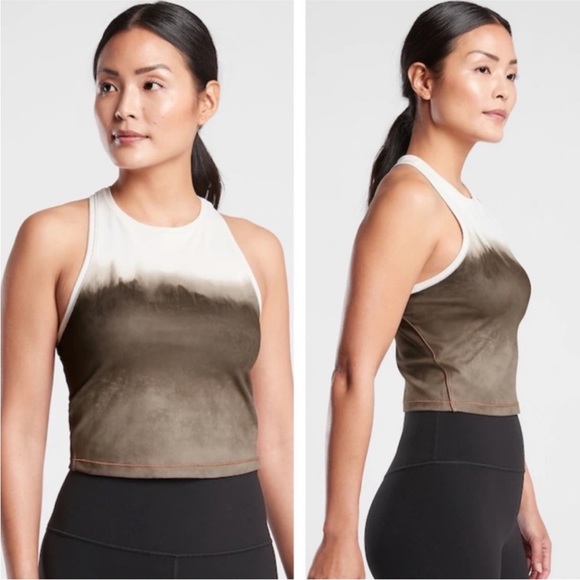 Athleta SHANTI WATERCOLOR STRIPE CROP NEW - Picture 1 of 5